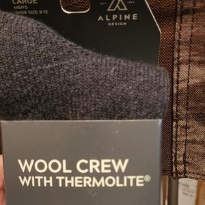 Alpine Design Dark Wool Crew Socks